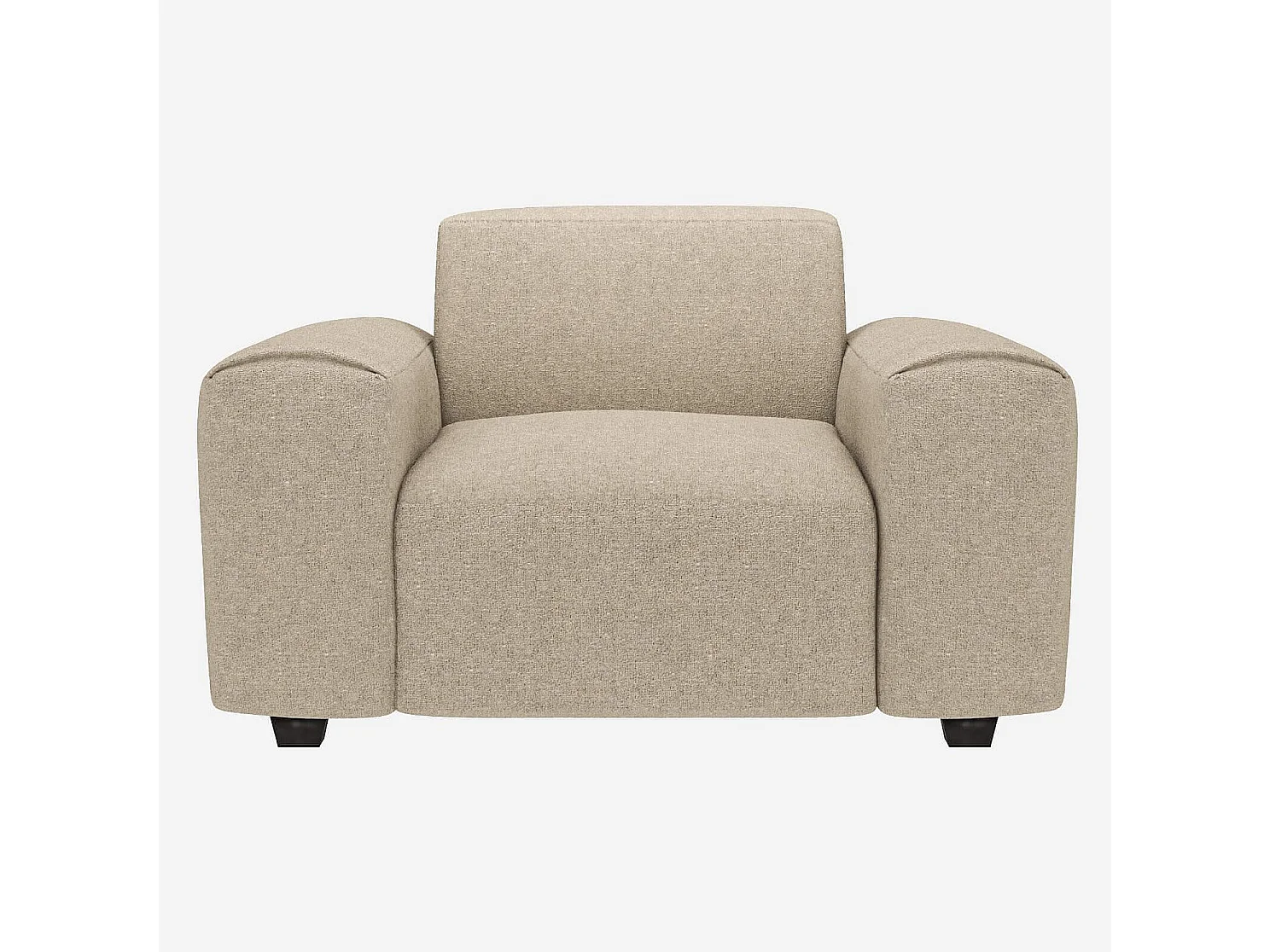 Habitat - Fauteuil en tissu Lucca - Blanc mastic - Posada