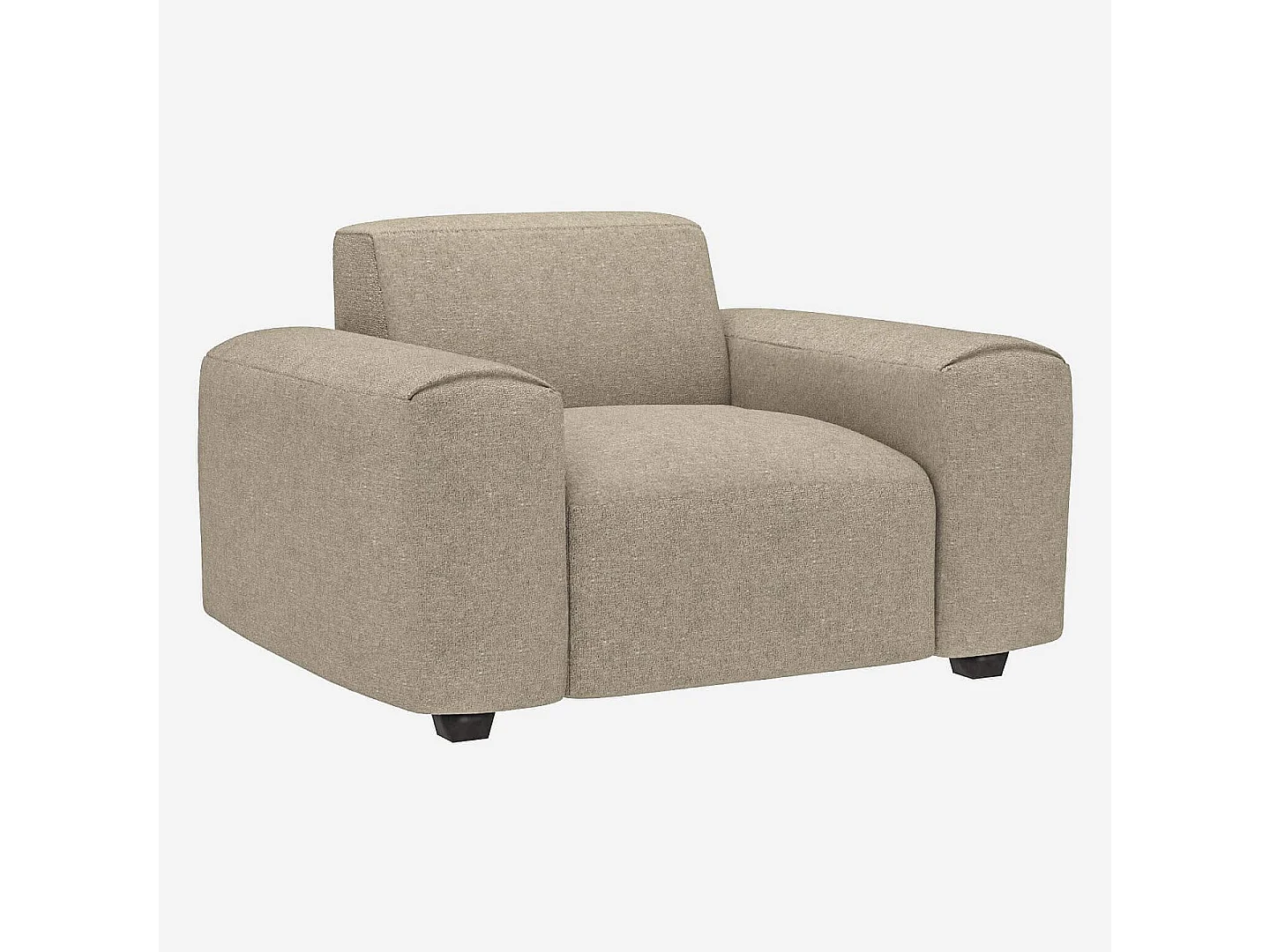 Habitat - Fauteuil en tissu Lucca - Blanc mastic - Posada