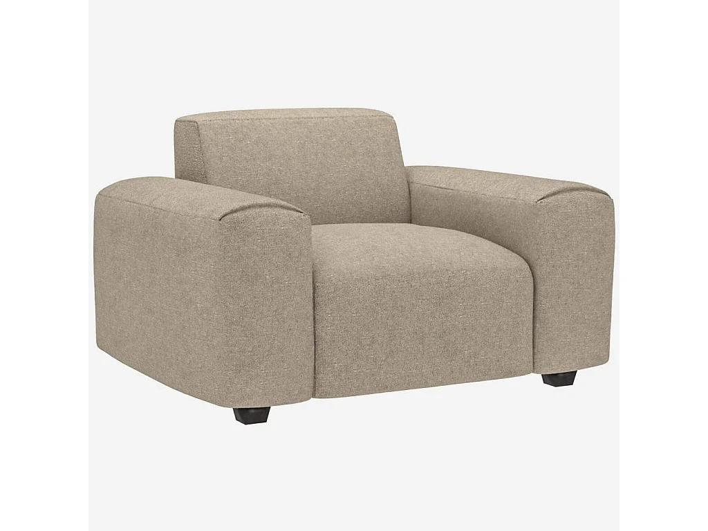 Habitat - Fauteuil en tissu Lucca - Blanc mastic - Posada