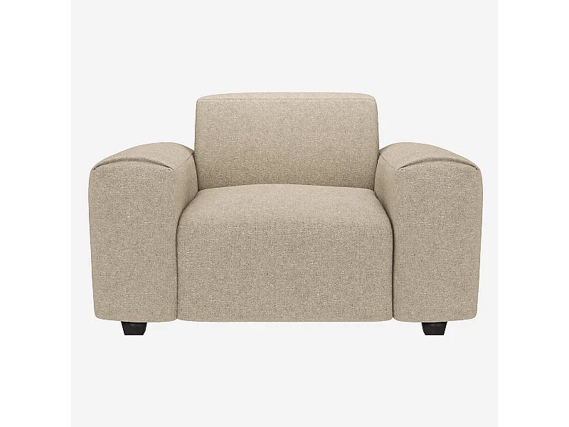 Habitat - Fauteuil en tissu Lucca - Blanc mastic - Posada