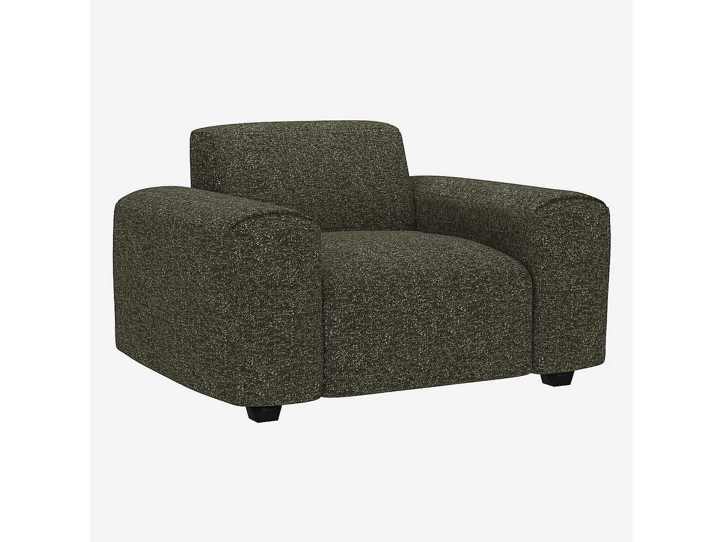 Habitat - Fauteuil en tissu Lucca - Vert mousse - Posada