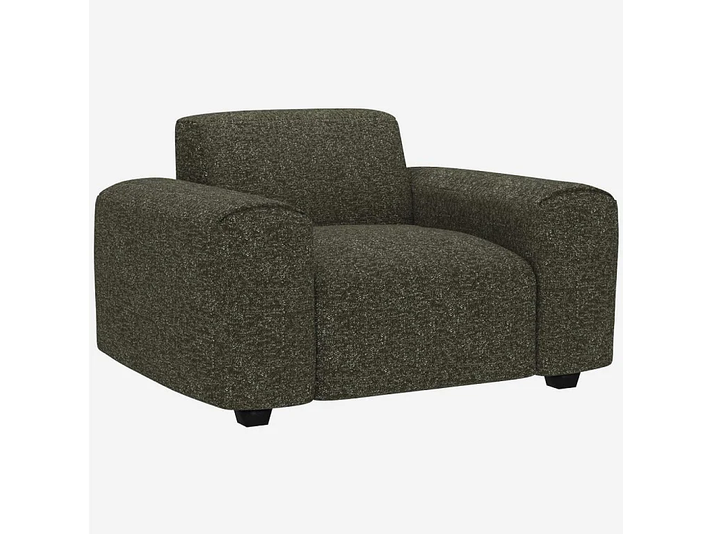 Habitat - Fauteuil en tissu Lucca - Vert mousse - Posada