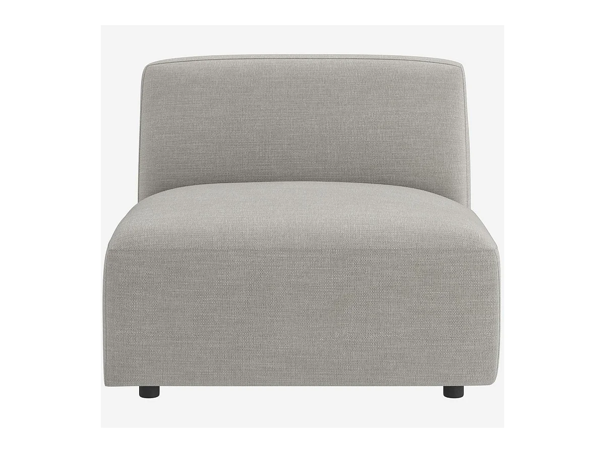 Habitat - Chauffeuse en tissu - Gris perle - Cremi