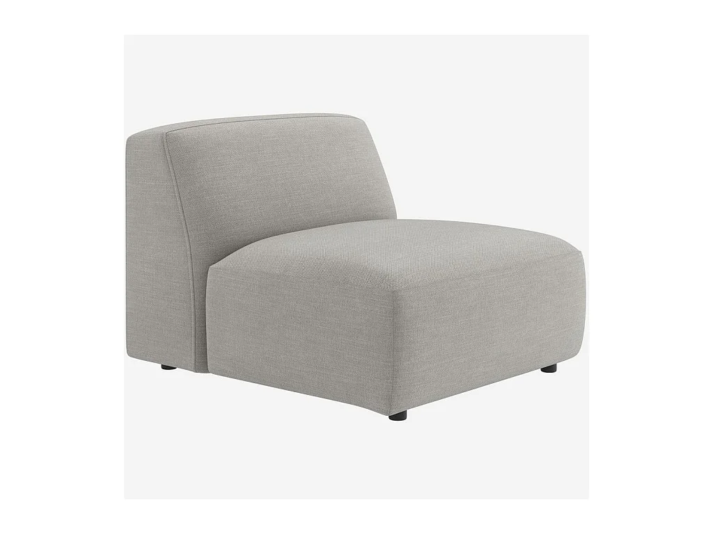 Habitat - Chauffeuse en tissu - Gris perle - Cremi