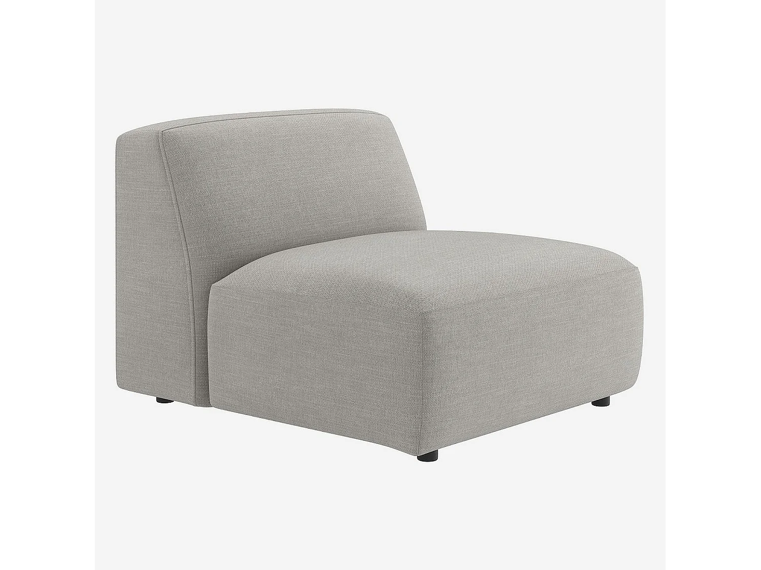 Habitat - Chauffeuse en tissu - Gris perle - Cremi