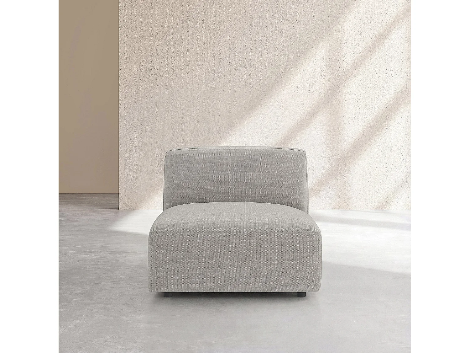 Habitat - Chauffeuse en tissu - Gris perle - Cremi