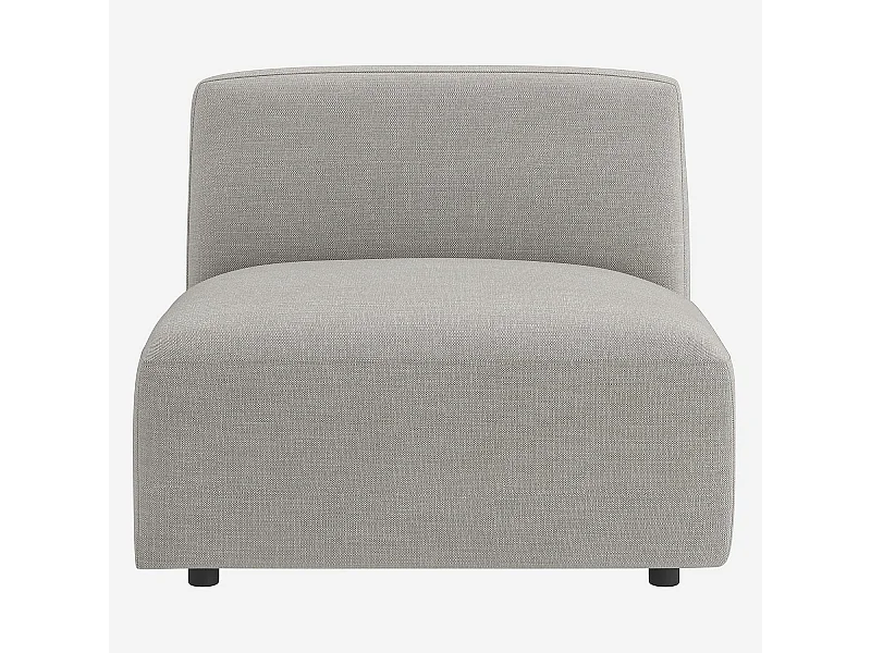 Habitat - Chauffeuse en tissu - Gris perle - Cremi