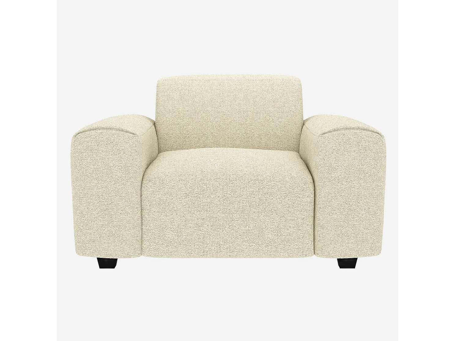 Habitat - Fauteuil en tissu Venezia - Blanc craie - Posada