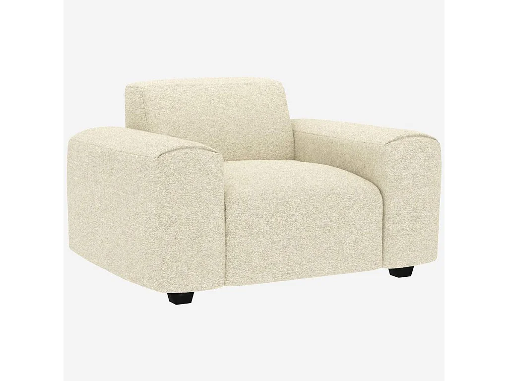 Habitat - Fauteuil en tissu Venezia - Blanc craie - Posada