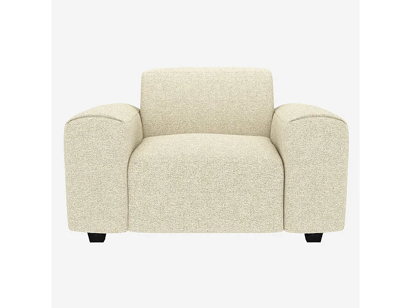 Habitat - Fauteuil en tissu Venezia - Blanc craie - Posada