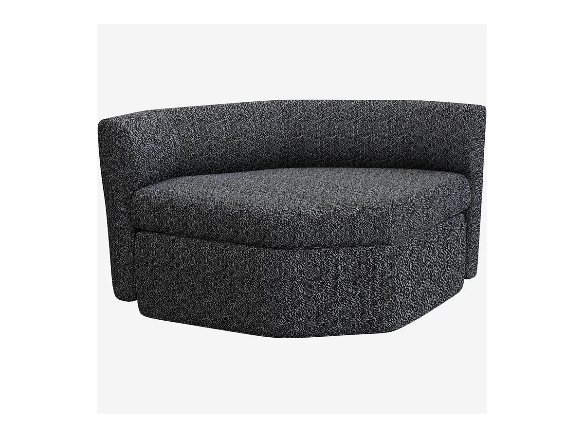 Habitat - Chauffeuse en tissu - Noir obsidienne - Umberto