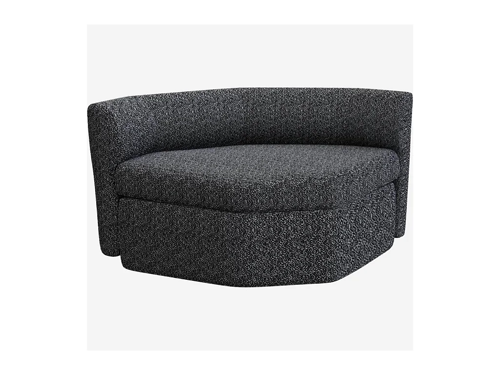 Habitat - Chauffeuse en tissu - Noir obsidienne - Umberto