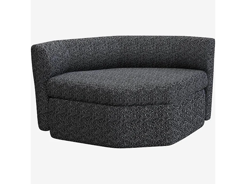 Habitat - Chauffeuse en tissu - Noir obsidienne - Umberto