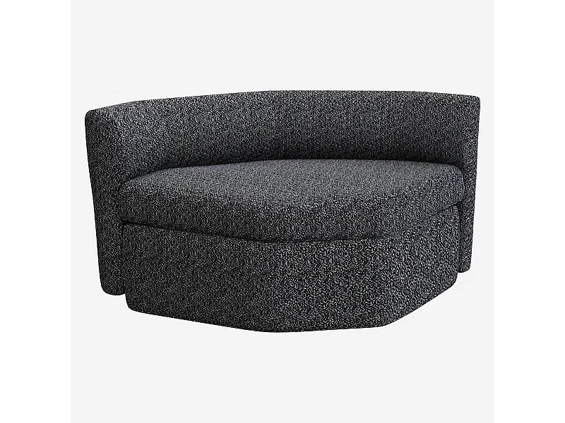 Habitat - Chauffeuse en tissu - Noir obsidienne - Umberto