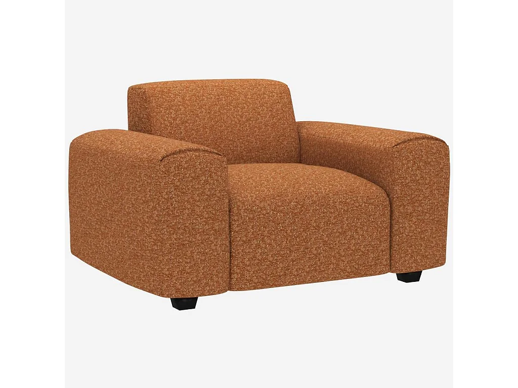 Habitat - Fauteuil en tissu Lucca - Marron noisette - Posada