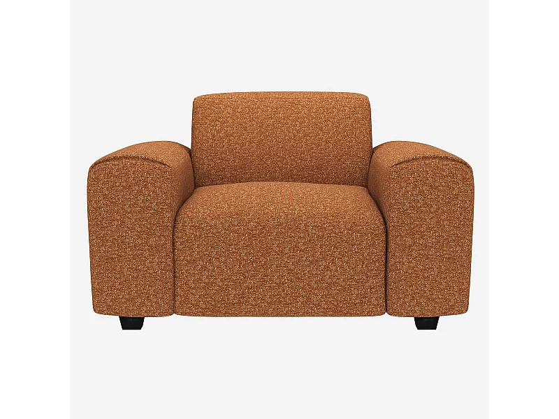 Habitat - Fauteuil en tissu Lucca - Marron noisette - Posada