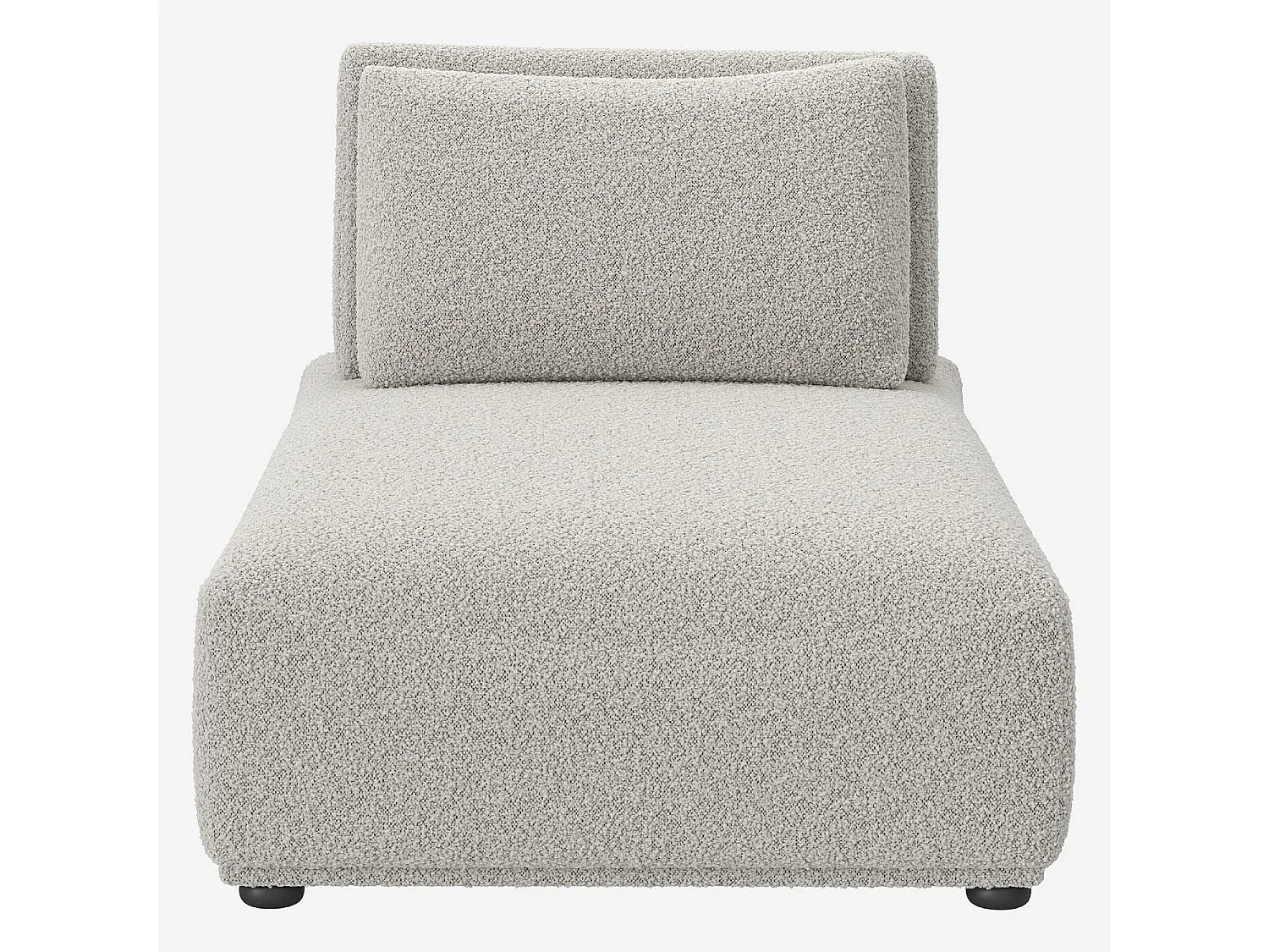 Habitat - Méridienne en tissu bouclette avec dossier avance-recule - Gris perle RUDOLF