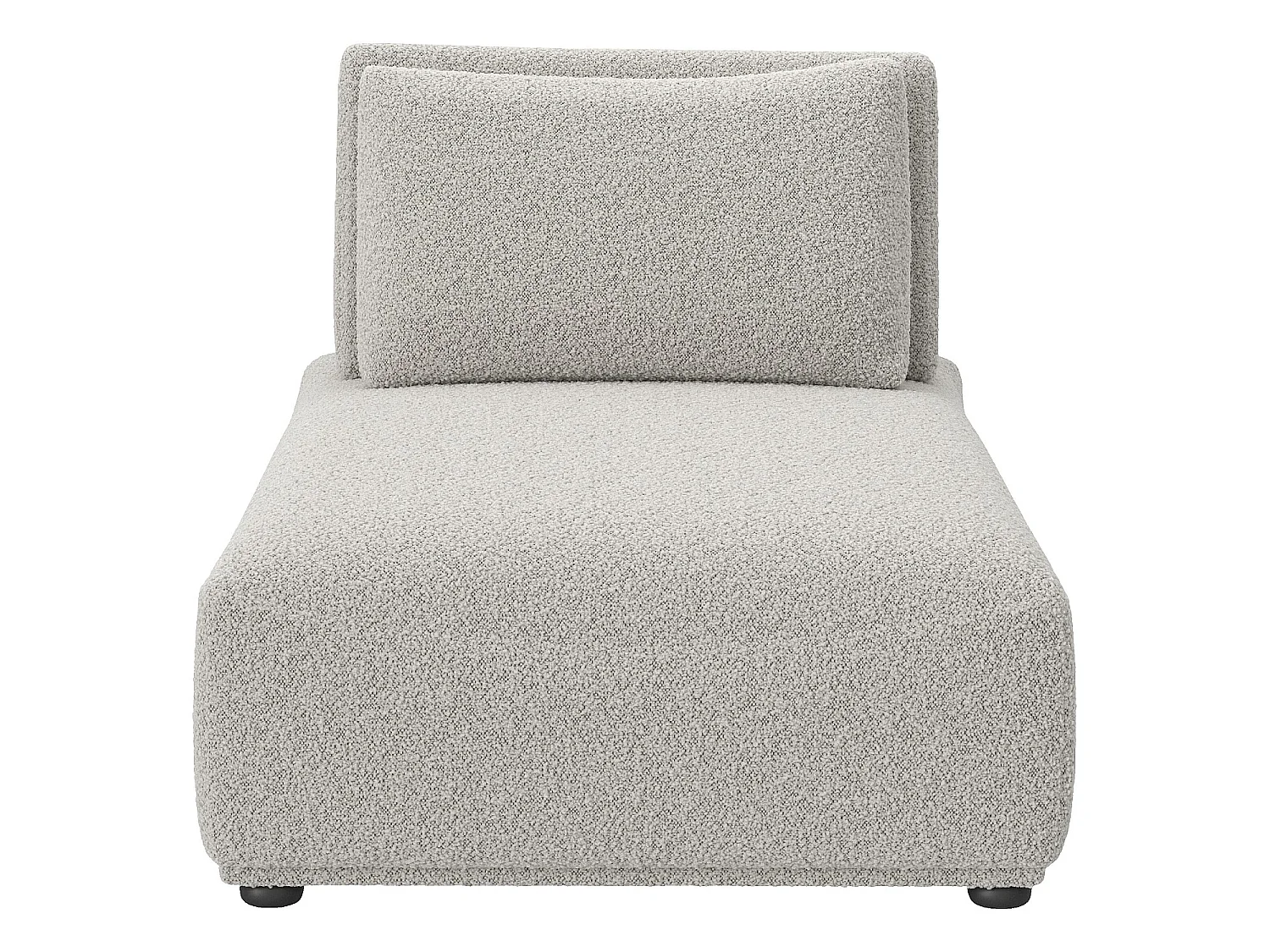 Habitat - Méridienne en tissu bouclette avec dossier avance-recule - Gris perle - Rudolf