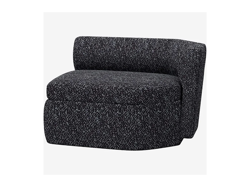 Habitat - Méridienne gauche en tissu - Noir obsidienne - Umberto