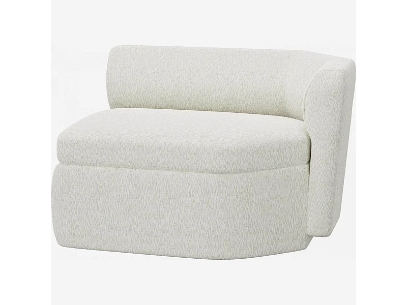 Habitat - Méridienne gauche en tissu - Blanc albâtre - Umberto