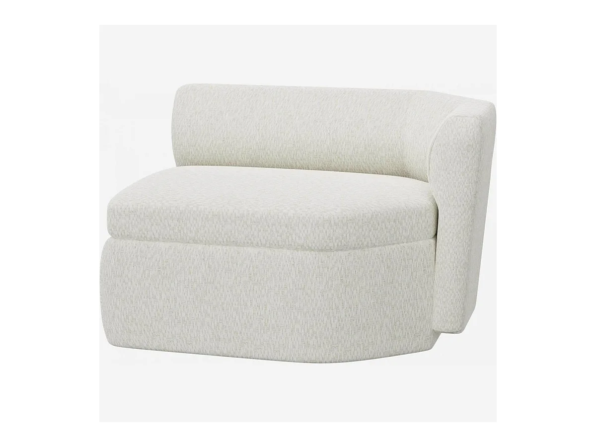 Habitat - Méridienne gauche en tissu - Blanc albâtre - Umberto