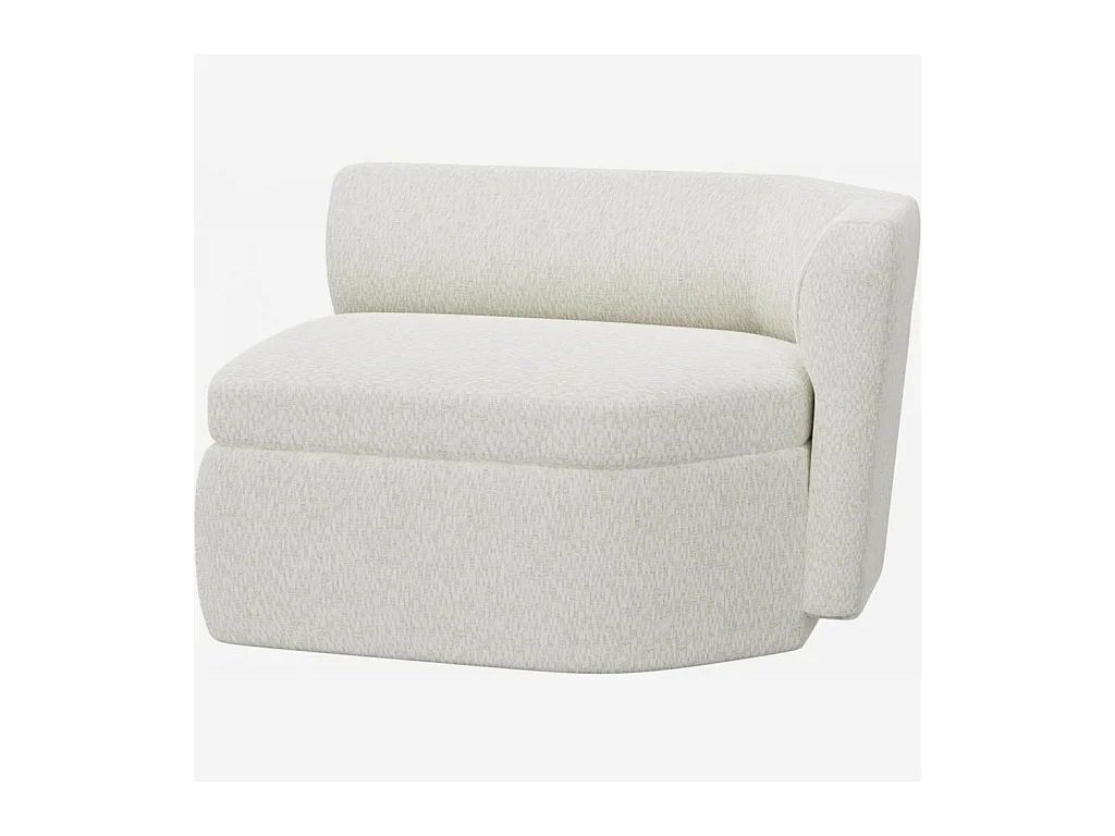 Habitat - Méridienne gauche en tissu - Blanc albâtre - Umberto