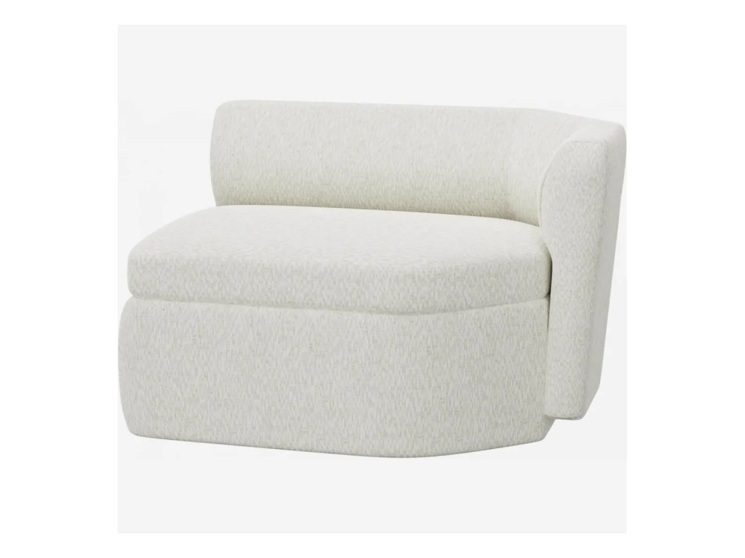 Habitat - Méridienne gauche en tissu - Blanc albâtre - Umberto