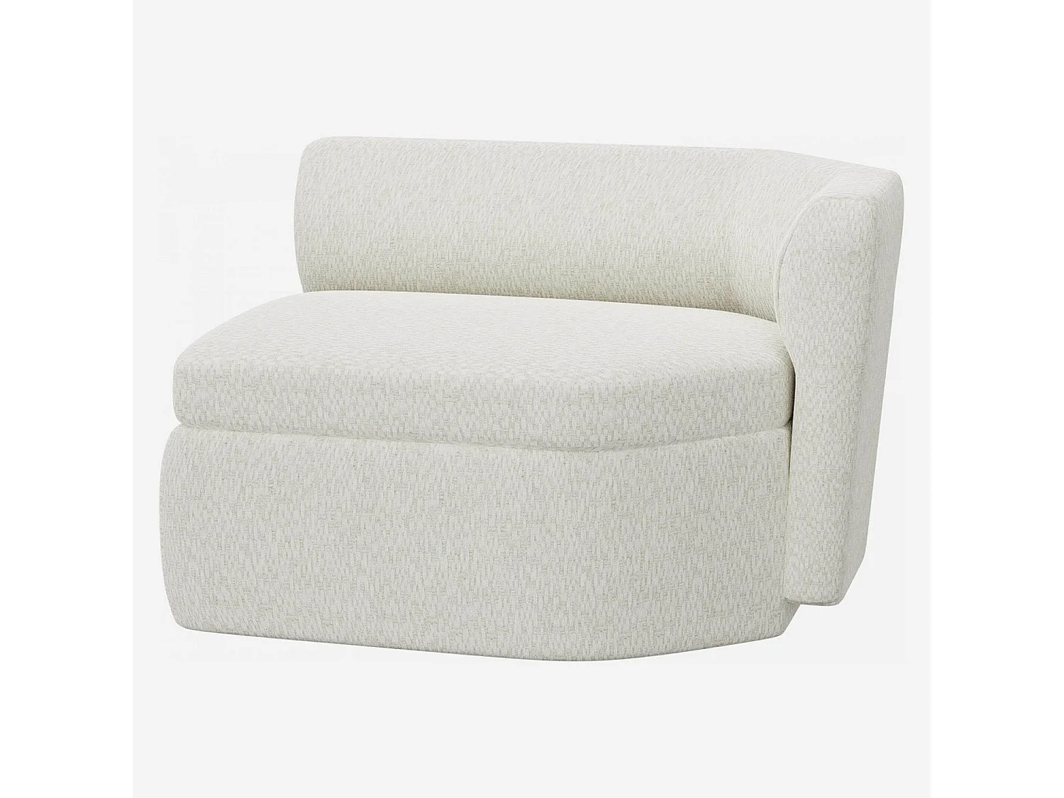 Habitat - Méridienne gauche en tissu - Blanc albâtre - Umberto