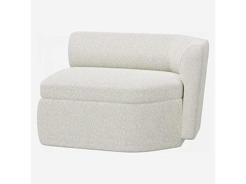 Habitat - Méridienne gauche en tissu - Blanc albâtre - Umberto