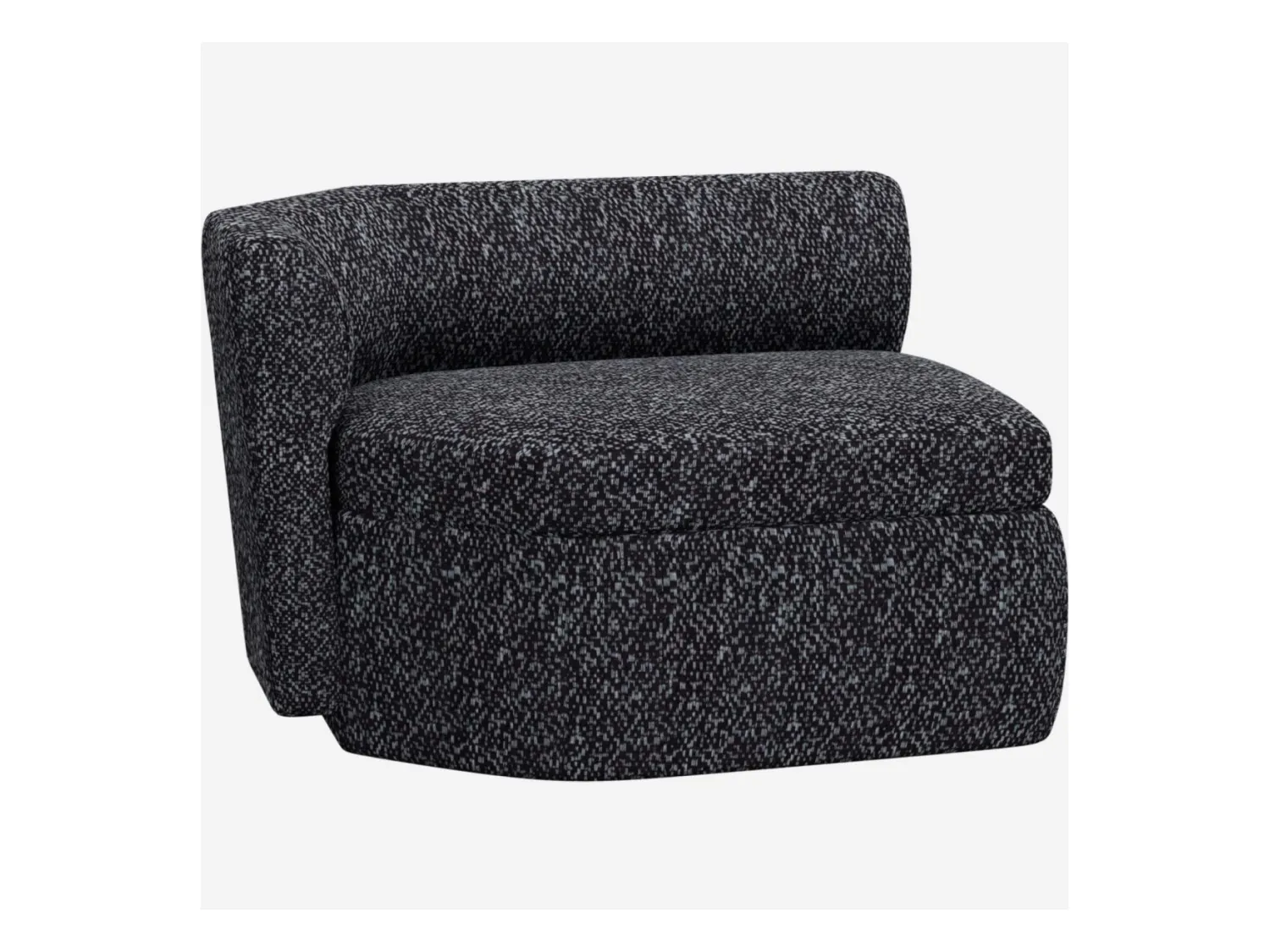 Habitat - Méridienne droite en tissu - Noir obsidienne - Umberto