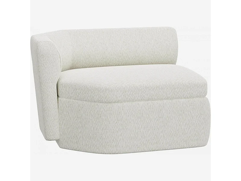 Habitat - Méridienne droite en tissu - Blanc albâtre - Umberto