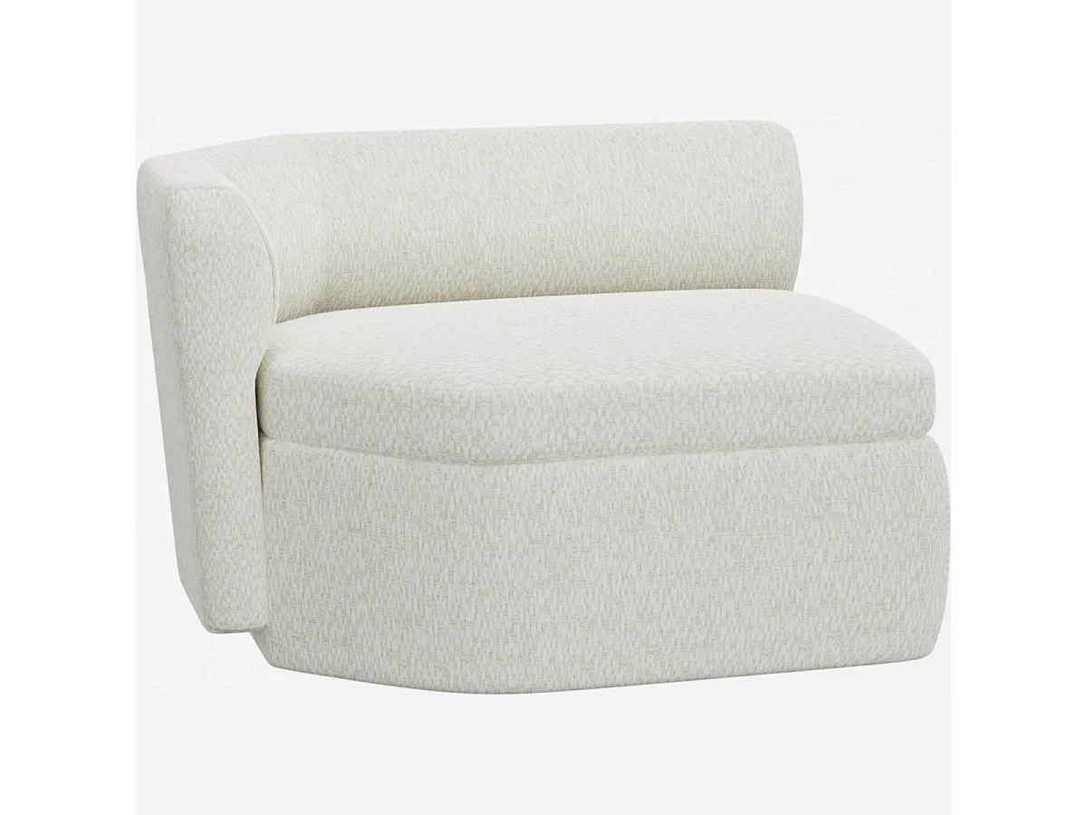 Habitat - Méridienne droite en tissu - Blanc albâtre - Umberto