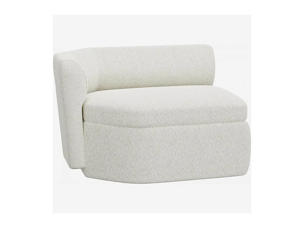 Habitat - Méridienne droite en tissu - Blanc albâtre - Umberto