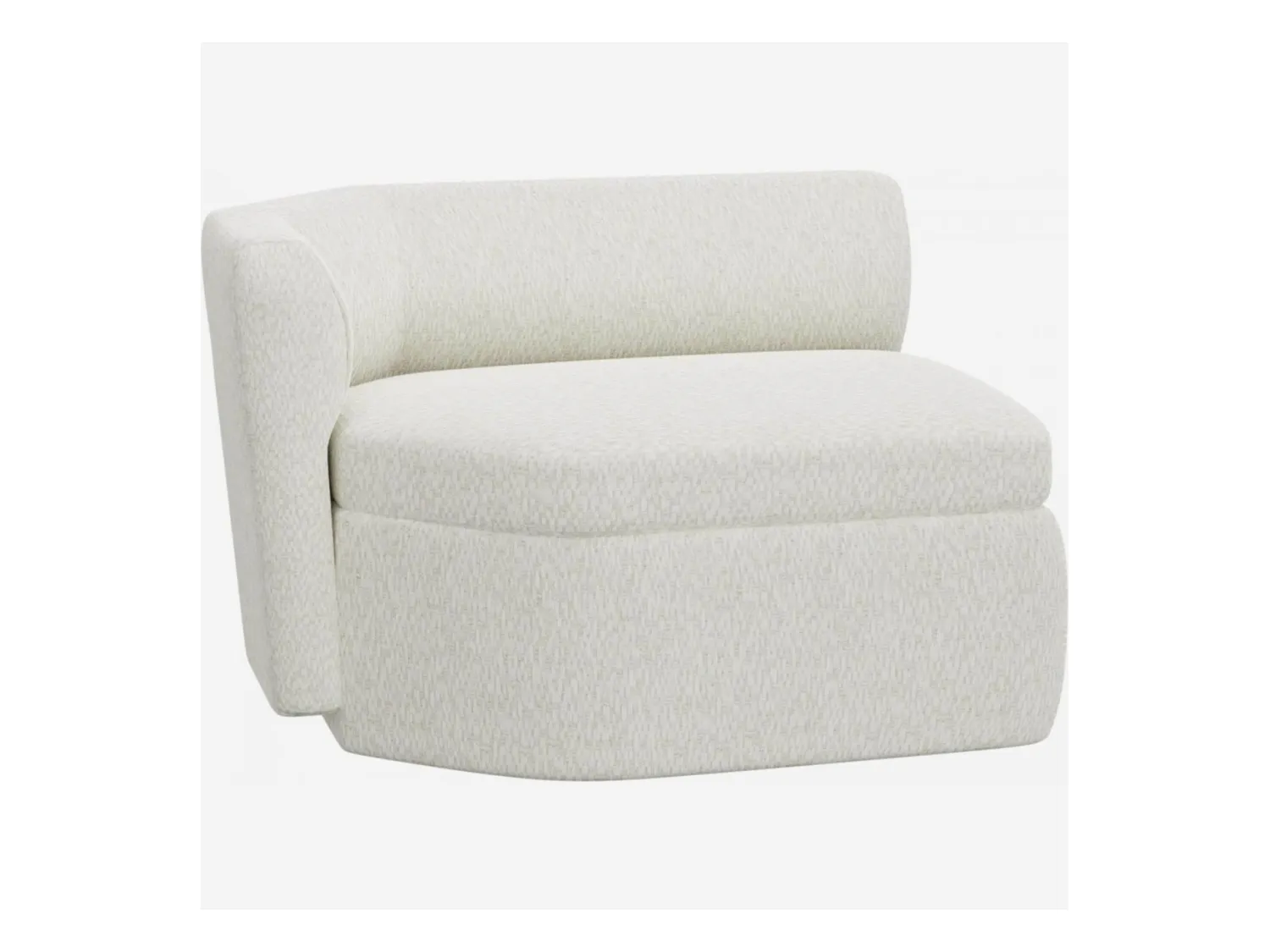 Habitat - Méridienne droite en tissu - Blanc albâtre - Umberto