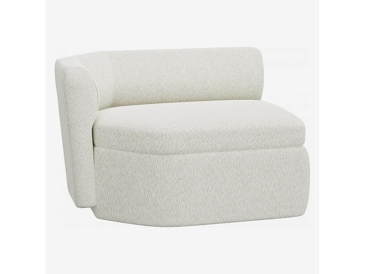 Habitat - Méridienne droite en tissu - Blanc albâtre - Umberto