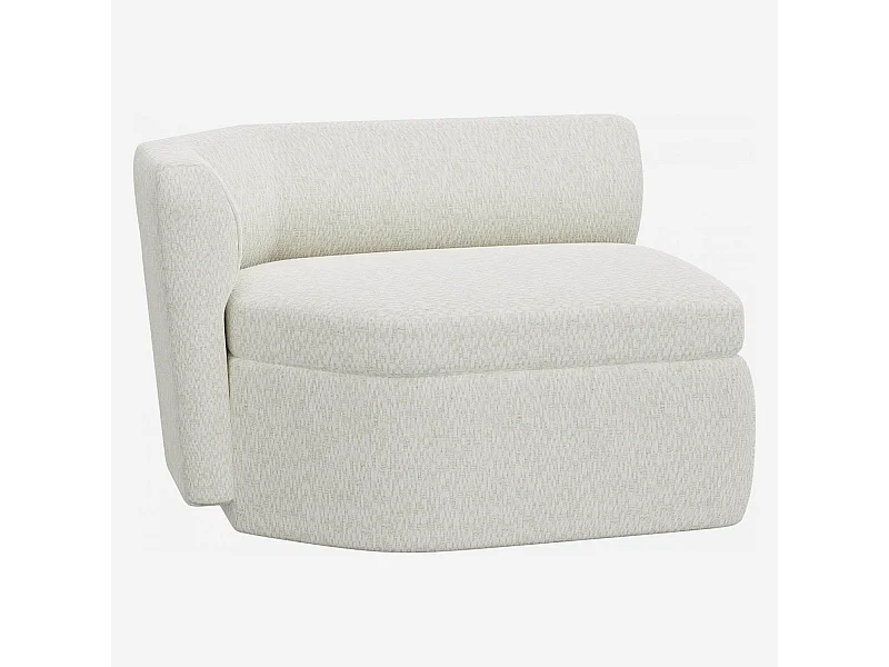 Habitat - Méridienne droite en tissu - Blanc albâtre - Umberto