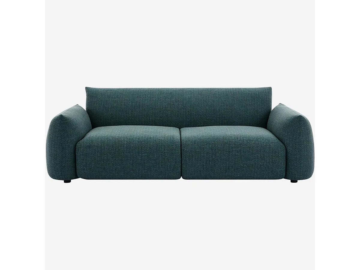 Habitat - Canapé de jardin 3 places en tissu imperméable - Bleu canard - Icapui