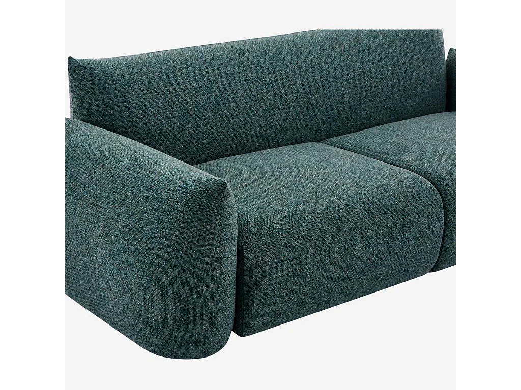 Habitat - Canapé de jardin 3 places en tissu imperméable - Bleu canard - Icapui