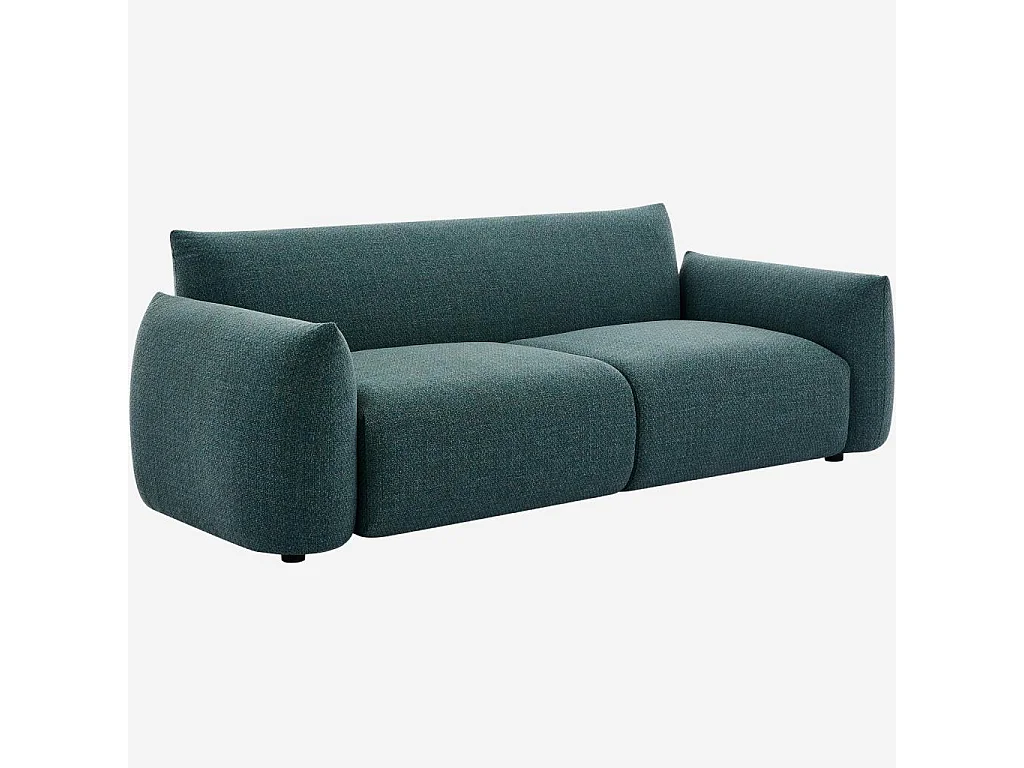 Habitat - Canapé de jardin 3 places en tissu imperméable - Bleu canard - Icapui