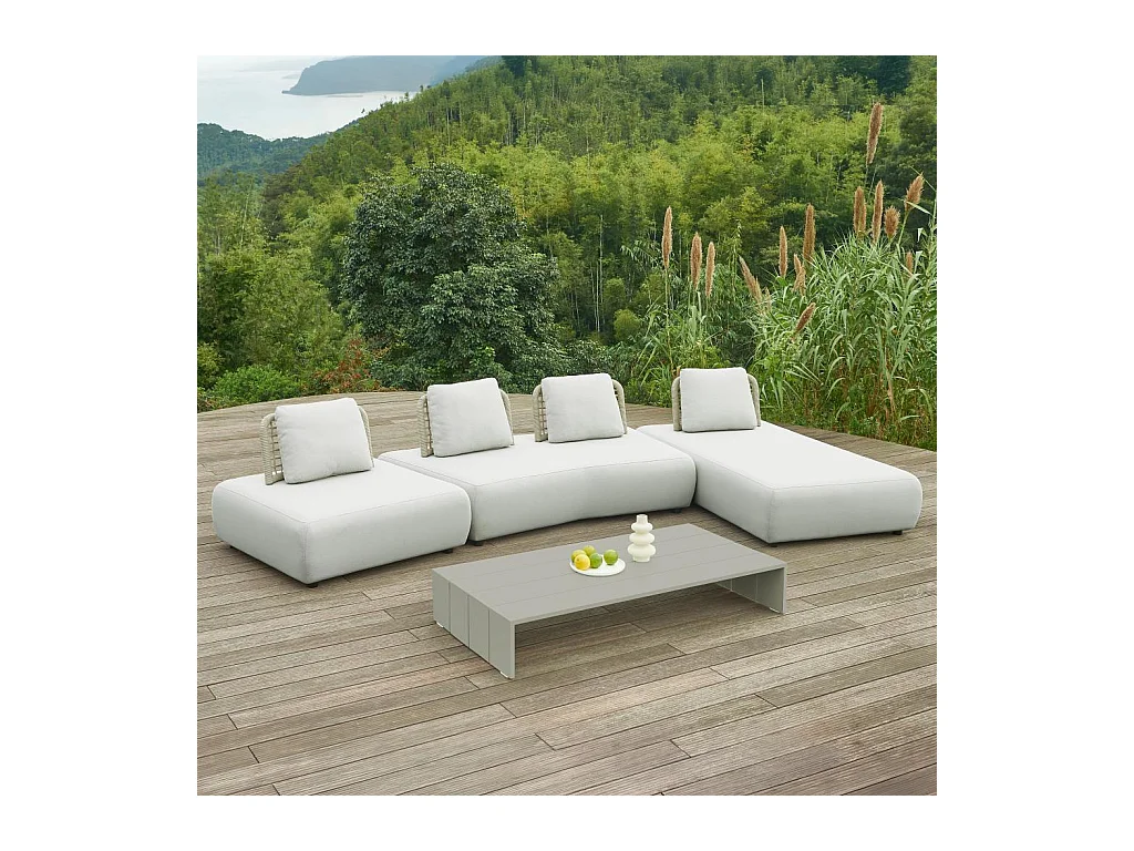 Habitat - Canapé de jardin 2 places en tissu imperméable - Beige muscade - Maraba