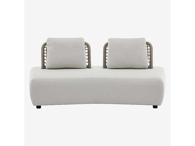 Habitat - Canapé de jardin 2 places en tissu imperméable - Beige muscade - Maraba