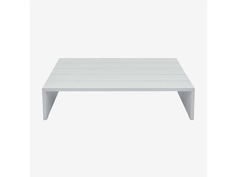 Habitat - Table basse de jardin en aluminium - Blanc opalin - Imarui