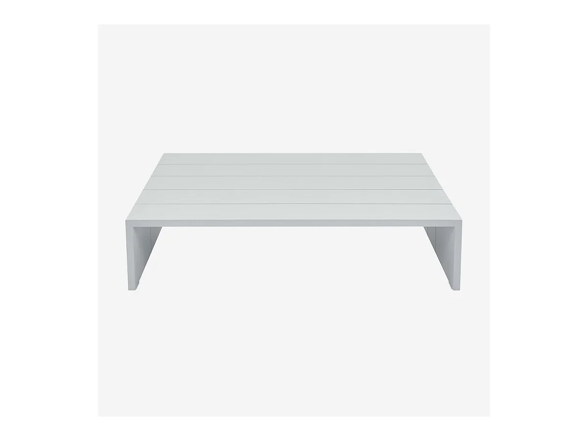 Habitat - Table basse de jardin en aluminium - Blanc opalin - Imarui