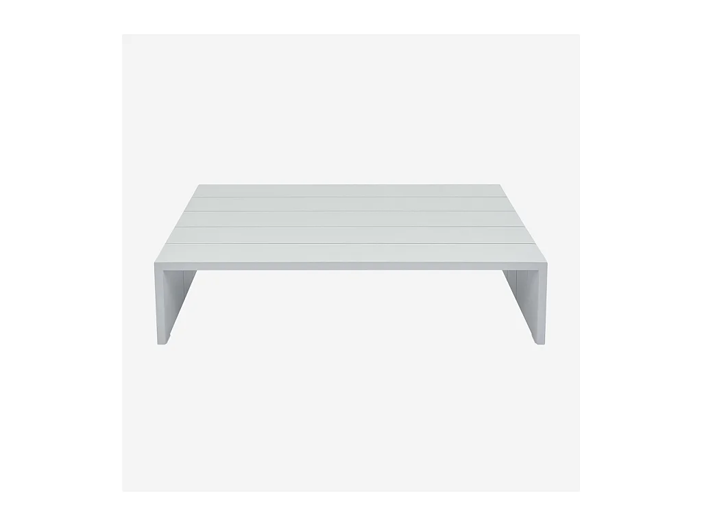 Habitat - Table basse de jardin en aluminium - Blanc opalin - Imarui