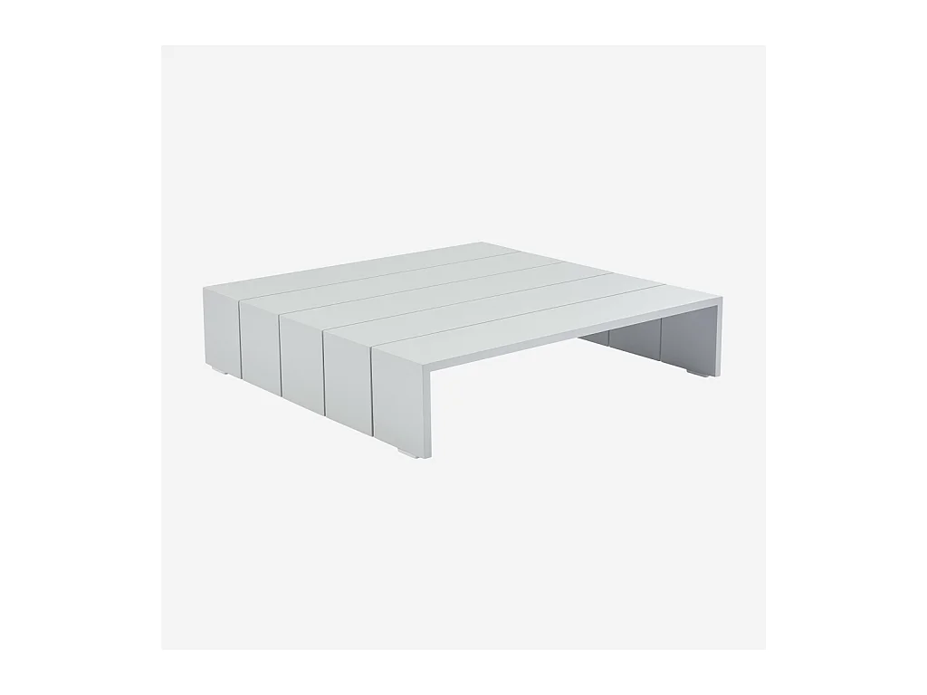 Habitat - Table basse de jardin en aluminium - Blanc opalin - Imarui