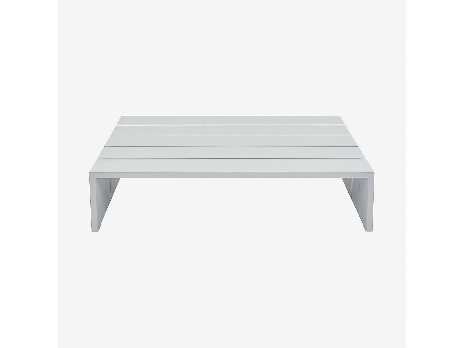 Habitat - Table basse de jardin en aluminium - Blanc opalin - Imarui