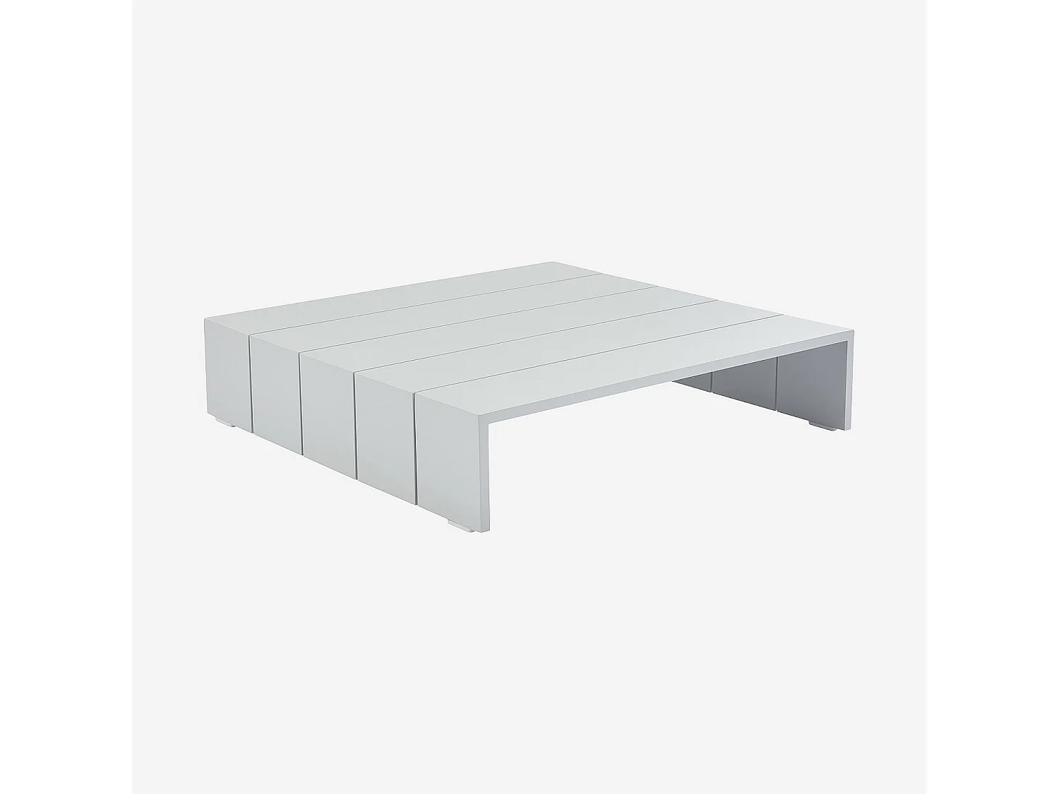 Habitat - Table basse de jardin en aluminium - Blanc opalin - Imarui