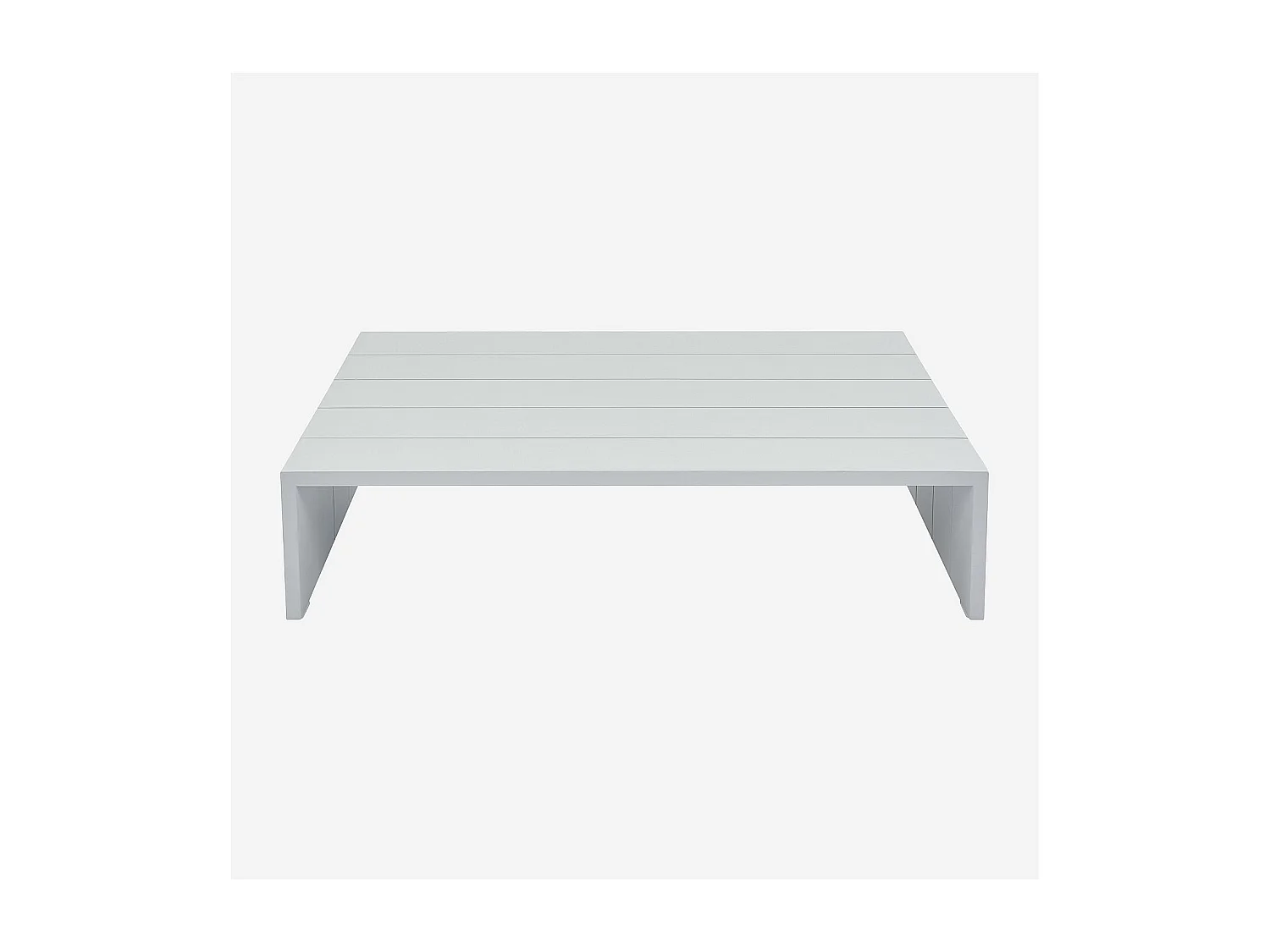 Habitat - Table basse de jardin en aluminium - Blanc opalin - Imarui