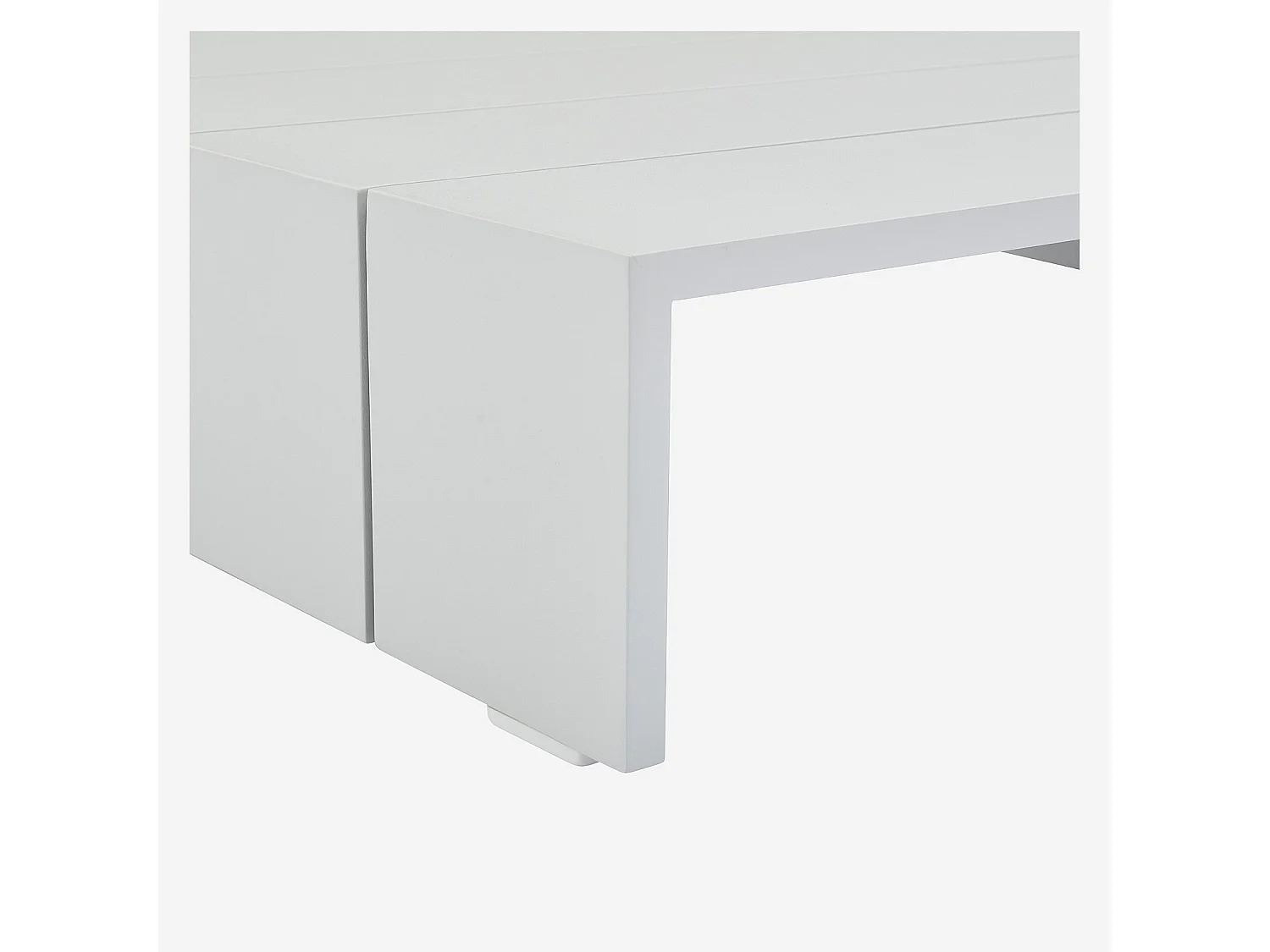 Habitat - Table basse de jardin en aluminium - Blanc opalin - Imarui