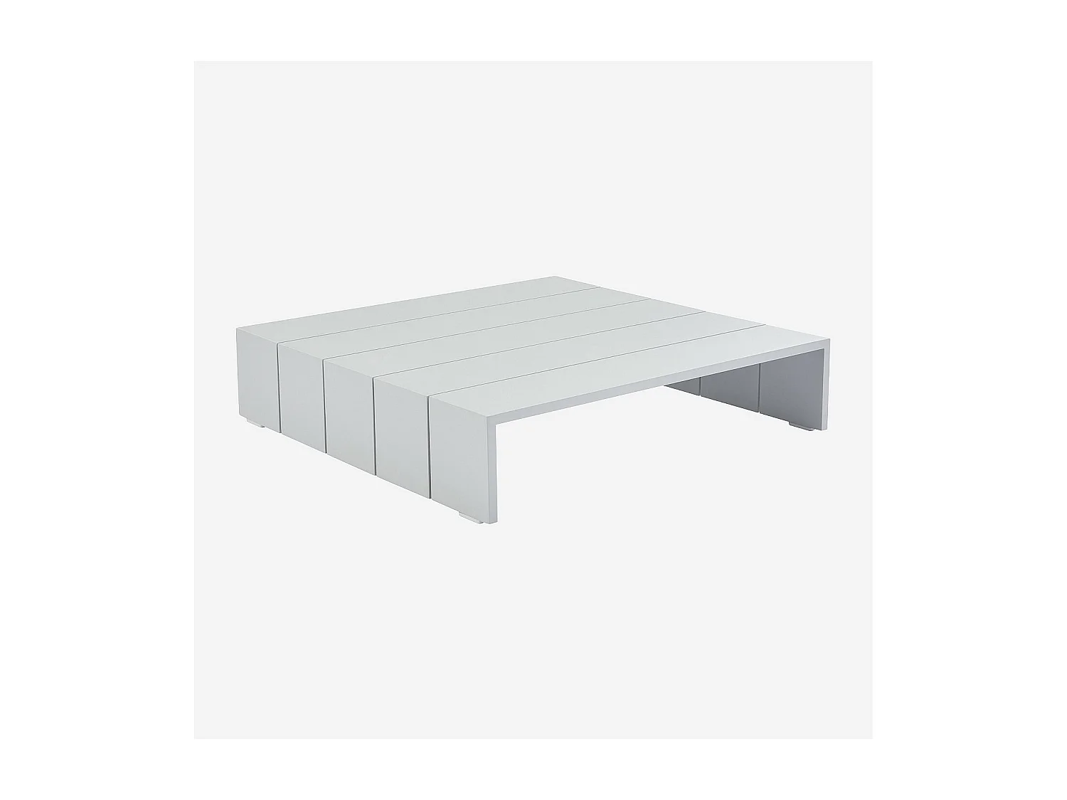 Habitat - Table basse de jardin en aluminium - Blanc opalin - Imarui